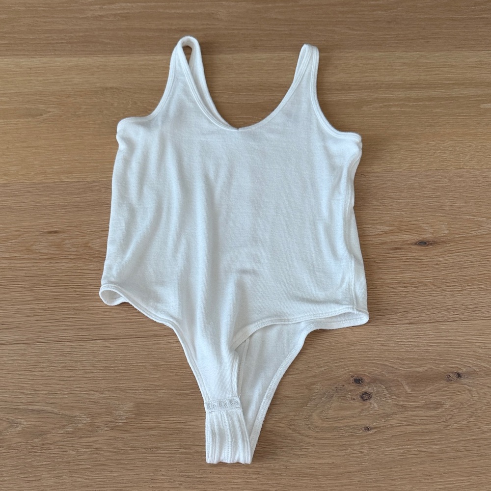 White ATM One-Piece Tank Bodysuit